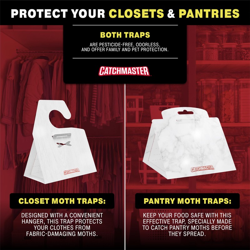 Catchmaster Pantry Moth Traps with Premium Extra Strength Pheromone Technology
