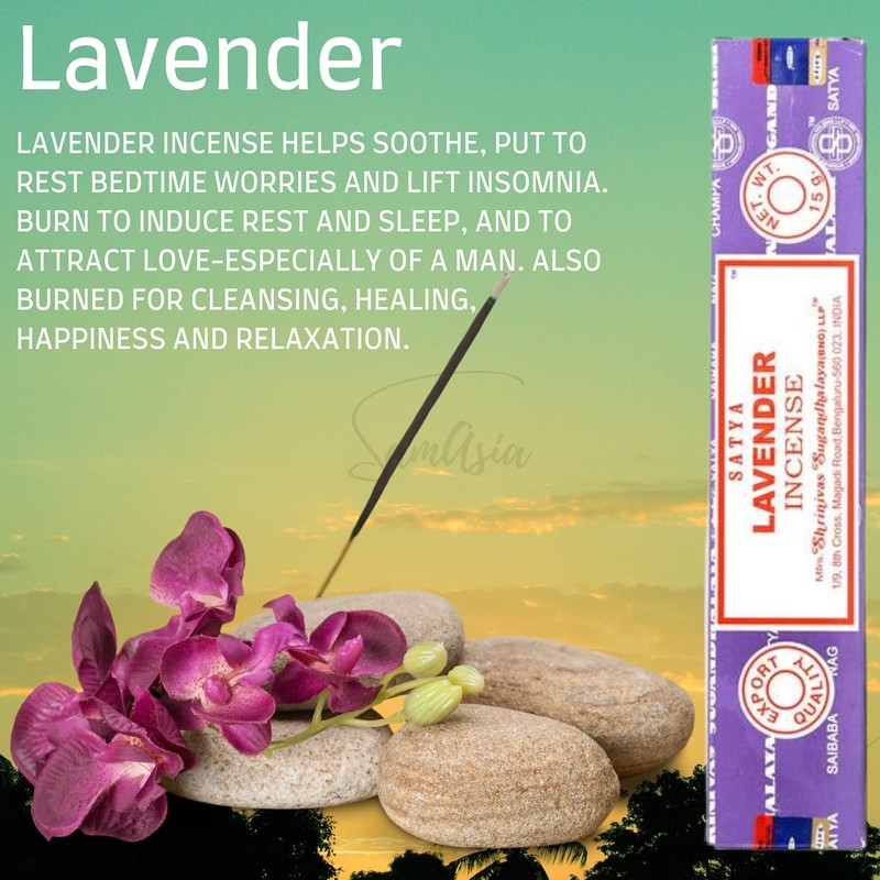 Satya Nag Champa Lavender Incense Sticks | x3 pack |