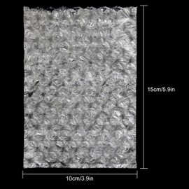 LOLYSIC Pack of 200 Bubble Wrap Bags 10.2 x 15.2 cm Transparent Bubble Wrap Padded Film Bubble Envelopes Pop Film for Moving and Shipping Packaging