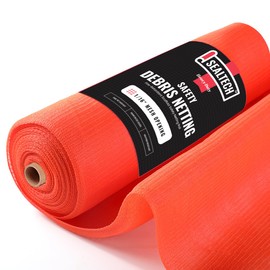 SEALTECH Heavy Duty Safety Debris Netting Rolls - Fire Retardant,1/16" Mesh roll, for Scaffold Enclosure, Visibility Barrier, for Construction & Agricultural Use. (Orange-6.5 ft X 100 ft)