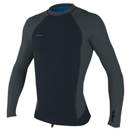 O'Neill Men's Hyperfreak 1mm Neoprene/Skins Long Sleeve Top, Carbon/Gunmetal, XX-Large