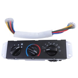 HVAC A/C Heater Climate Air Conditioning Control Panel Module with Blower Motor Switch for Jeep Wrangler TJ 1999 2000 2001 2002 2003 2004 Replace 55037473AB HS-373 BL101 SW2348 55037473AA 55037612AA