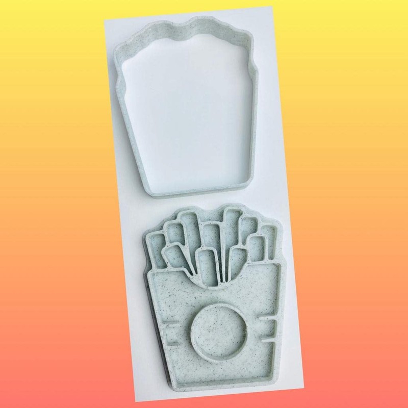 Set of 3 Burger Fries Pizza Fast Food Themed Cookie