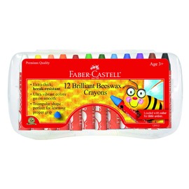 Faber-Castell - Beeswax Crayons in Storage Case - Premium Art Supplies For Kids (12 Count)