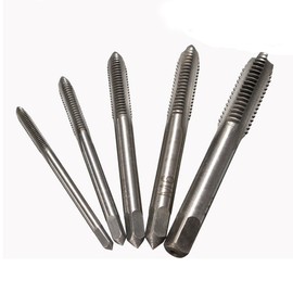 NUZAMAS Set of 5 Thread Metric Machine Hand Screw Thread Plug Taps Set M3 M4 M5 M6 M8 Tapping Threading Tool