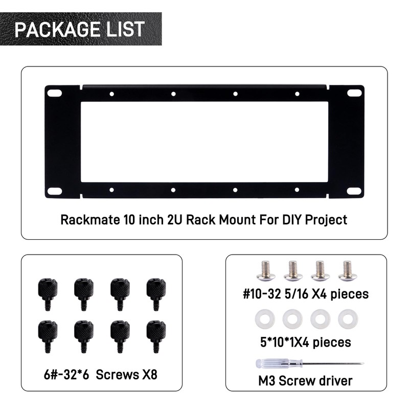 GeeekPi DeskPi RackMate 10 inch 2U Rack Mount for DIY