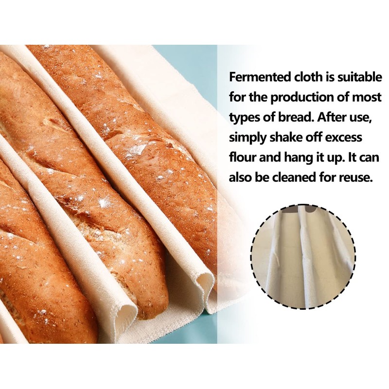 ZoeTekway Baker's linen dough cloth, linen cloth for bread baking,