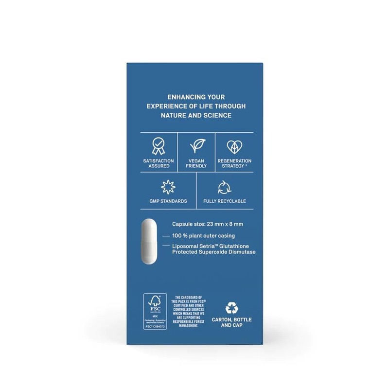 Natroceutics Glutathione SOD 30 Vegan Capsules| Liposomal Setria Glutathione| Protected