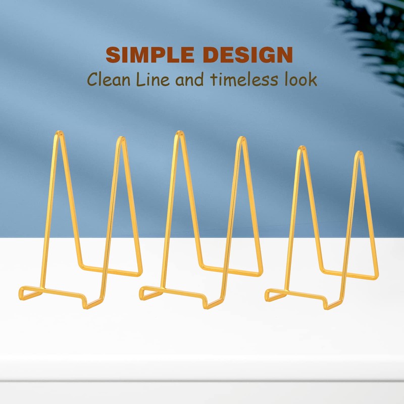 Plate Holder Easel Display Stand - 8 inch Metal Plate