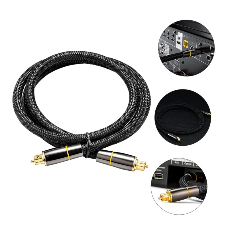 TEHAUX Optical Audio Cable High Density Weaving Mesh Shielding Pure