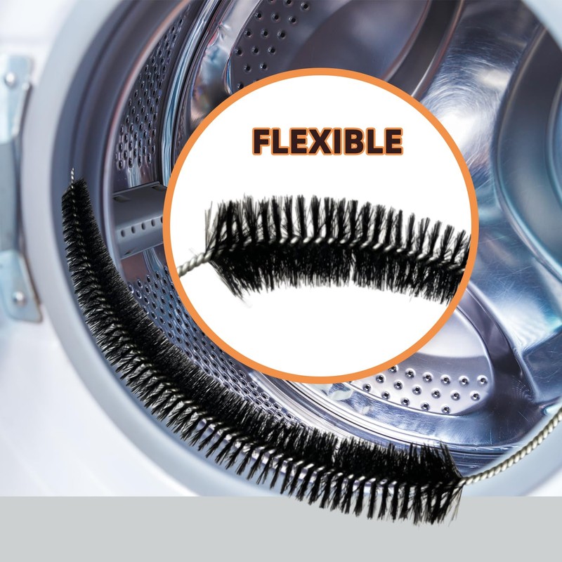 CN1ST 2 Pack Dryer Cleaner Vent Brush,Washing Machine Brush Dryer
