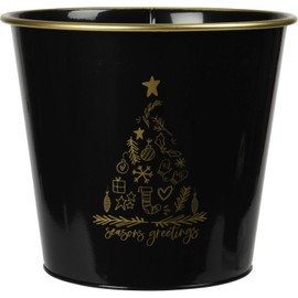 Home & Styling Christmas Metal Bucket Black 23 x 20.5 cm