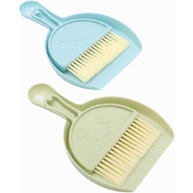 2 Sets Small Dustpan and Brush,Mini Dustpan and Brush,Portable Tabletop Brush Set,Handheld Mini Dustpan and Brush Set,Suitable for Cleaning Small Debris and Dust in The Home,Office Or Car