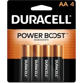 Duracell AA Alkaline Batteries 4 Pack Long-Lasting CopperTop Power for Home & Toys