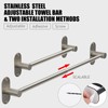 Towel Bar, Adjustable 14.4inch - 25.2inch Towel Rack, Self Adhesive