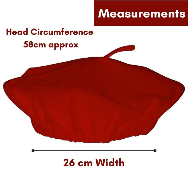 FNA FASHIONS Unisex Red French Beret Hat – Ideal for