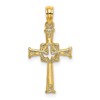JewelryWeb 13mm 10k Solid Yellow Gold Polished and Engraved Religious
