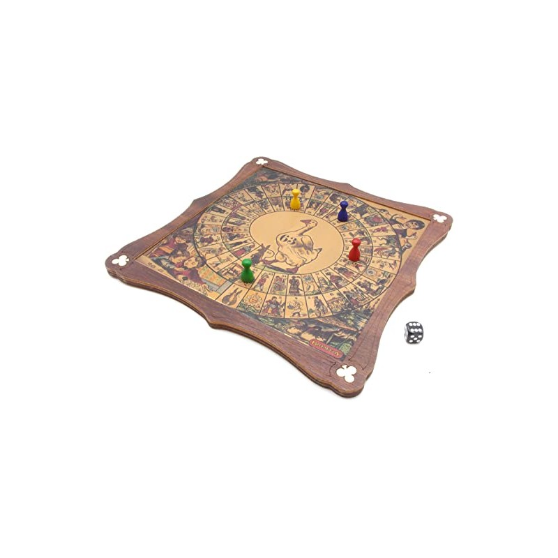 Game of Goose, traditional wooden board game