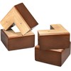 AORYVIC Solid Wood Legs for Furniture, L-Shaped Bed Risers, 3