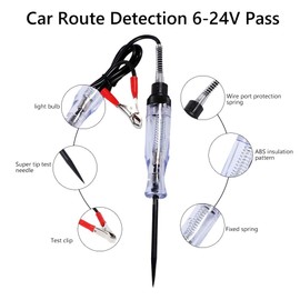 Keenso Automotive Circuit Tester, 6V/24V Car Vehicle Circuit Tester Test Light Electric Circuit Tester Screwdriver Fuse Tester Electric Current Tester Screwdriver Auto Test Light Mechanic Tool