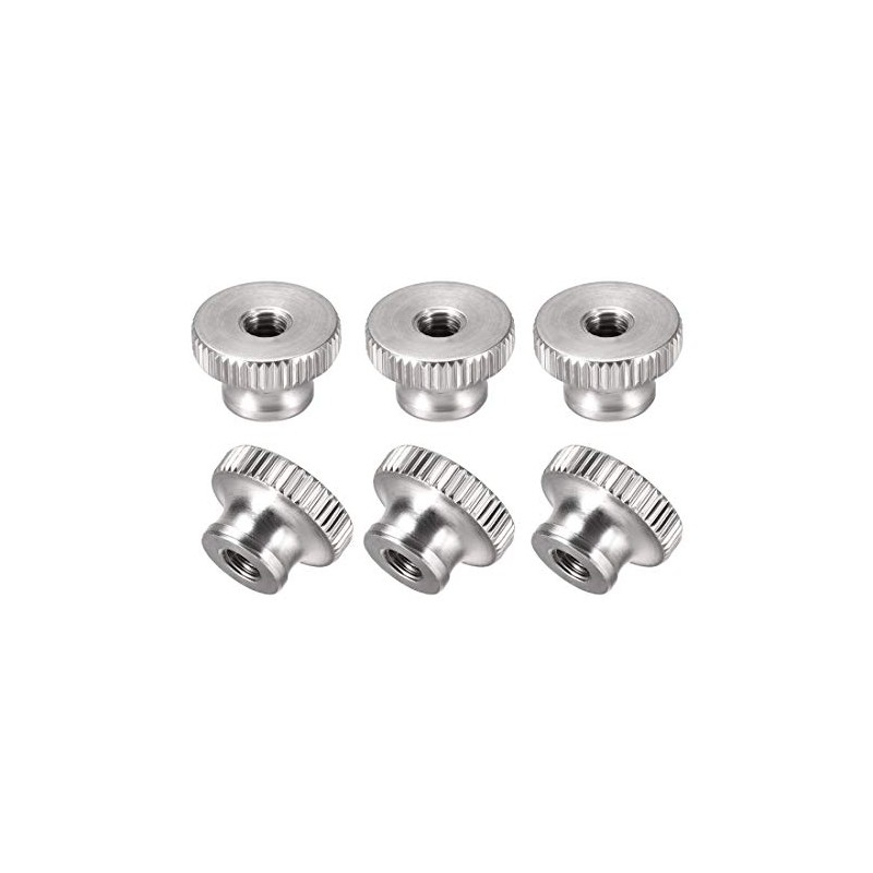 sourcing map Knurled Thumb Nuts, 6Pcs M5x0.8mm 304 Stainless Steel