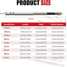High Magnetic Screwdriver Drill Bit Set, Universal Magnetic Electric Screwdriver Set, Strong Impact Non Slip Cross Head(2025 Upgrade Version)