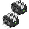 NineLeaf 6PK Compatible for ptouch HSe-241 HSe241 HS-241 HS241 17.7mm