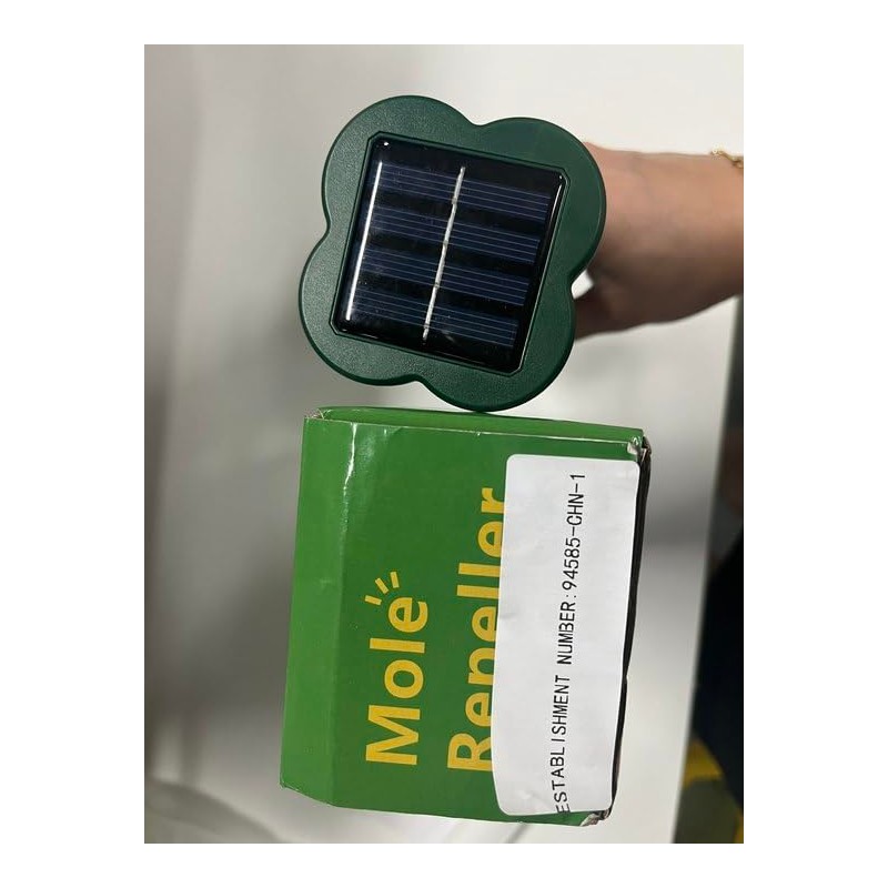 2025 1Pack Mole Repellent Solar Powered Vole Repellent Outdoor Ultrasonic