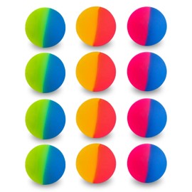 Rubber Ball for Kids - ICY Bounce Balls - Pack of 48 Pcs Large Hi-Bounce Balls 45 mm - Super Party Favours Vending Machine Toys Refills