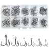 Fishing Treble Hooks Kit 110pcs/box High Carbon Steel Round Bend