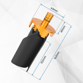 YIDOFENG CNC Chip Removal Fan,Chip Cleaner for Steels, Aluminum, Copper,Wood Working, High Power Removal Rate for Milling Cutter,5/8" Shank, 4 Flute,Unfold Size 260mm