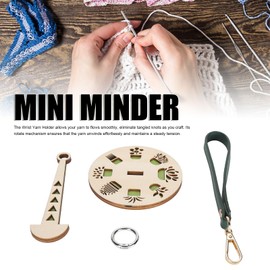 Wrist Yarn Holder, Wooden Yarn Holder with Wrist Strap, Portable Wrist Yarn Holder Yarn Ball Holder for Knitting Crocheting, Yarn Organizer Knitting Supplies Gifts for Craft Lovers