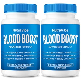 (2 Pack) Blood Boost Capsules – BloodBoost Circulation & Heart Health Support with Powerful Ingredients | Blood Boost Formula for Healthy Natural Flow & Energy, Oficial Reviews (120 Capsules)