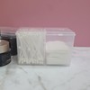 Dual-Compartment Transparent Cotton Pad Holder Case 5ea