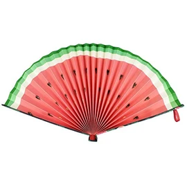 Legami - Ventaglio in Carta Pieghevole, Chiusura con Elastico, 19,5x2 cm (Chiuso), Tema Watermelon