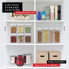 DWËLLZA KITCHEN Airtight Food Storage Containers with Lids Airtight – 6 Piece Set - Air Tight Kitchen Containers Pantry Organization and Storage - Clear Plastic BPA-Free - Keeps Food Fresh & Dry