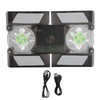 Laptop Cooler Pad Dual Fan Light Emitting Notebook Speaker Foldable