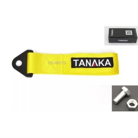 TANAKA HIGH STRENGTH UNIVERSAL YELLOW RACING SPORTS TOW STRAP TOW HOOK