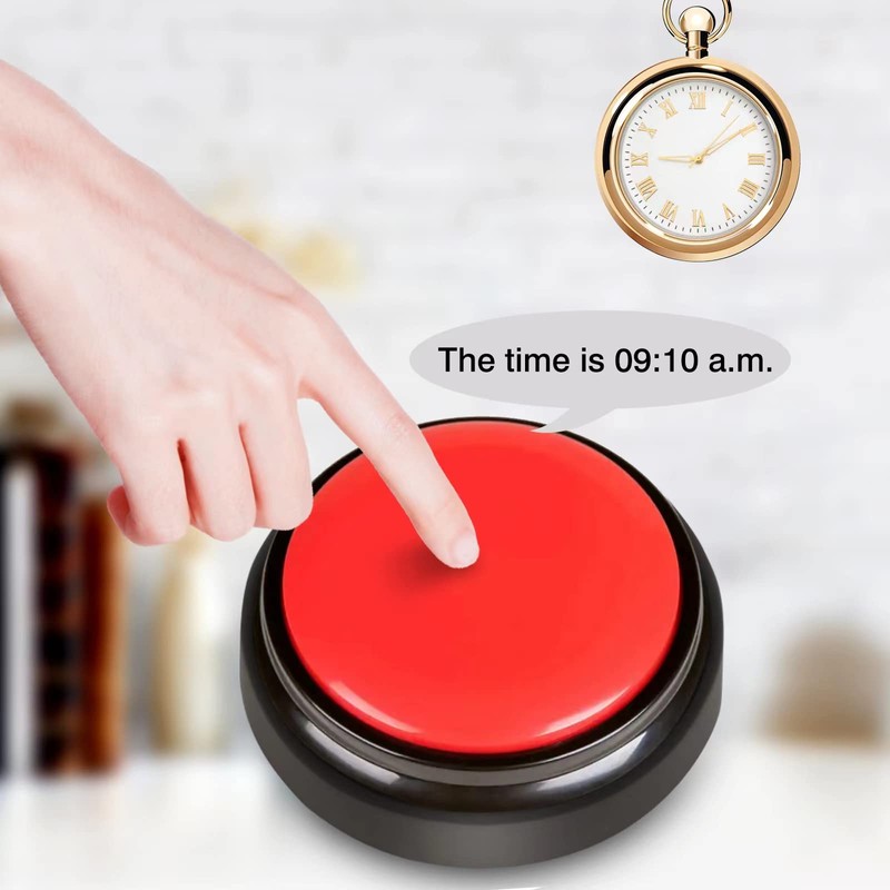 Talking Alarm Clock with Volume Control Rotation button-PRESS big button