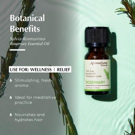 AROMAFUME Rosemary Essential Oil - 100% Natural, Therapeutic Grade Essential Oils - Pure, Woodsy Aromatherapy Oil for Meditation, Home Diffusers - Gifts for Her - 10ml