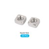 METALLIXITY Square Nuts (M6) 25Pcs, 304 Stainless Steel Hardware Nuts
