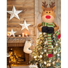 Pawsible Adorno Navidad Decoración Abraza Arbol 3d Punta Sombrero