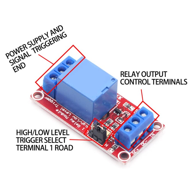 DollaTek 5V 1-Channel Relay Module Board Shield with optocoupler Support