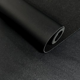 JERLITU 30x135cm Solid Colour Faux Leather Roll Waterproof, Scratch-Resistant, Easy-Cut PU Faux Leather Fabric for DIY Crafts, Furniture Restoration, Car Interiors, Fashion Accessories, Black