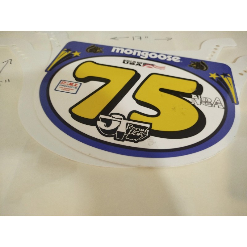 BIKINGTHINGS BLANK BMX NUMBER PLATE RACE NUMBER PRO PLATE STYLE