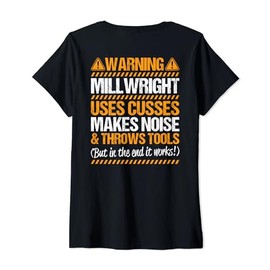 Millwright Industrial Mechanic Throws Tools Millwright V-Neck T-Shirt