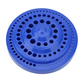 Samfox Drill Bit Organizer, 100Pcs Hole Plastic Drill Bit Storage Case Stand for 1-13mm Nail Drills, Round Shape, Blue