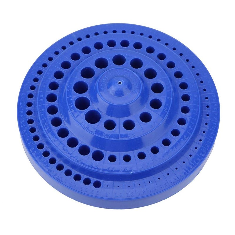 Samfox Drill Bit Organizer, 100Pcs Hole Plastic Drill Bit Storage