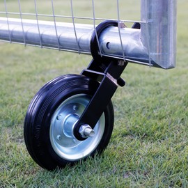 BOODVON Gate Wheel Gate Caster Kit with 1-5/8" Thru 2" Gate Frames, 6 Inch Heavy Duty Gate Helper Wheel Gate Support Wheel for Chain Link Fence Swing Gate, Black, 1 Pack