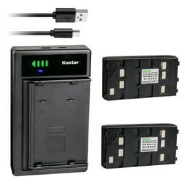 Kastar 2-Pack Battery and Smart USB Charger Compatible with Sharp BT80 BT80BKP, Leica GEB-111 GEB-121, RCS1100 DNA03 DNA10, SR500, TPS400 TPS700 TPS800 TPS1100 TPS1101